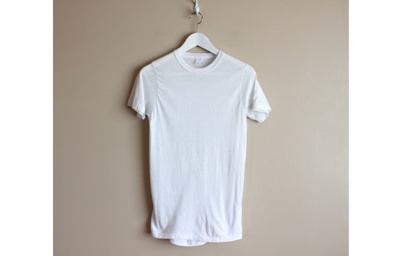 Vintage 80s Plain White T-shirt Blank T-shirt Simple - Etsy