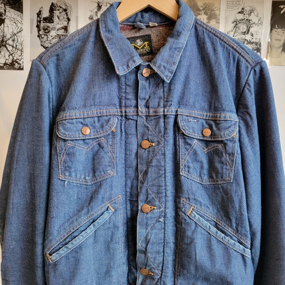 60s〜70s blanket liner denim jacket 40 Vintage Levis Blanket Lined Denim Jacket Men Sz 40 Trucker