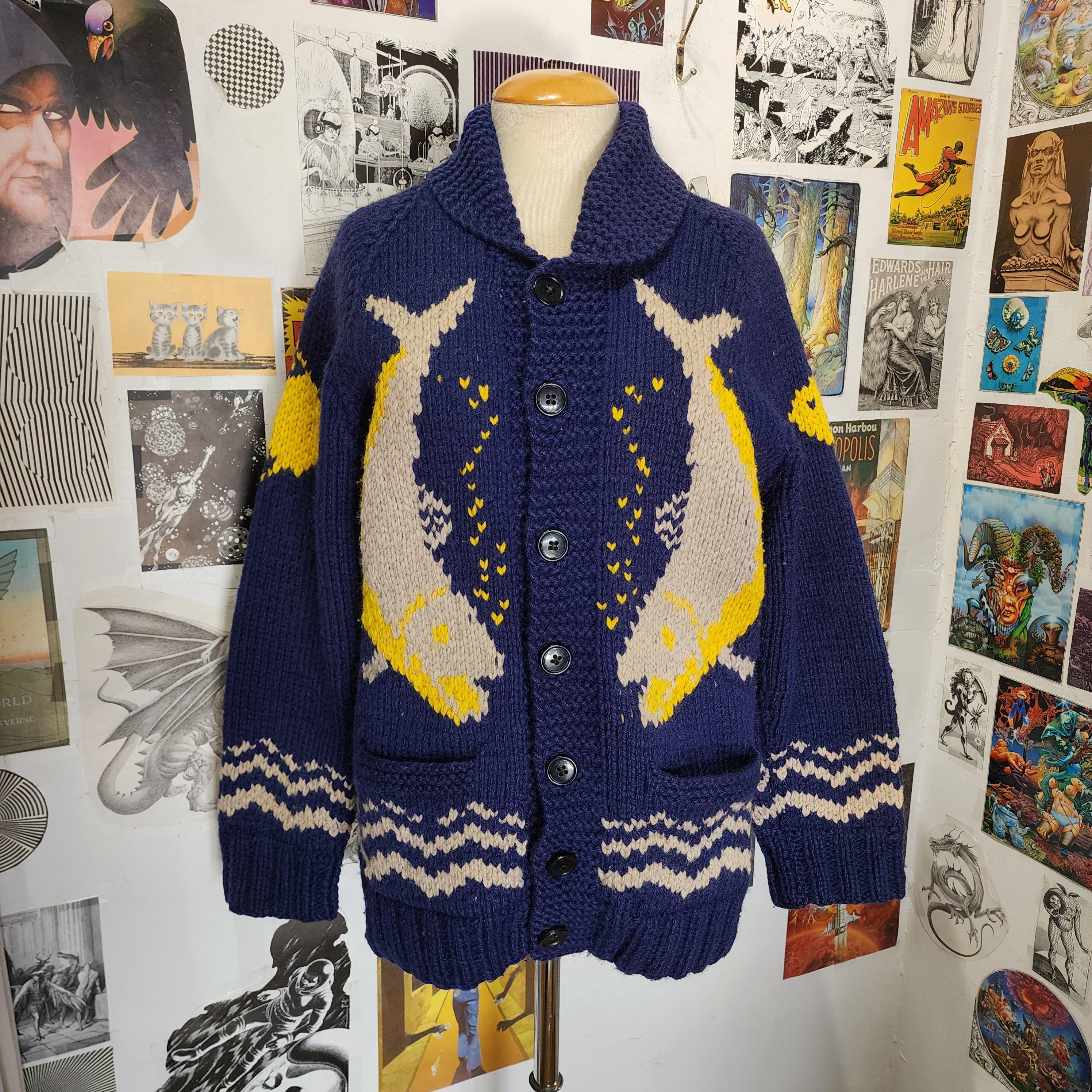 Mary knit cowichan ネイビー Fサイズ 【公式通販】