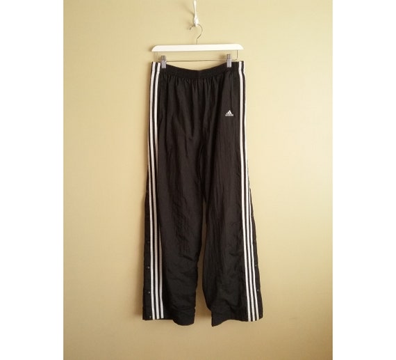 adidas track pants yellow stripe