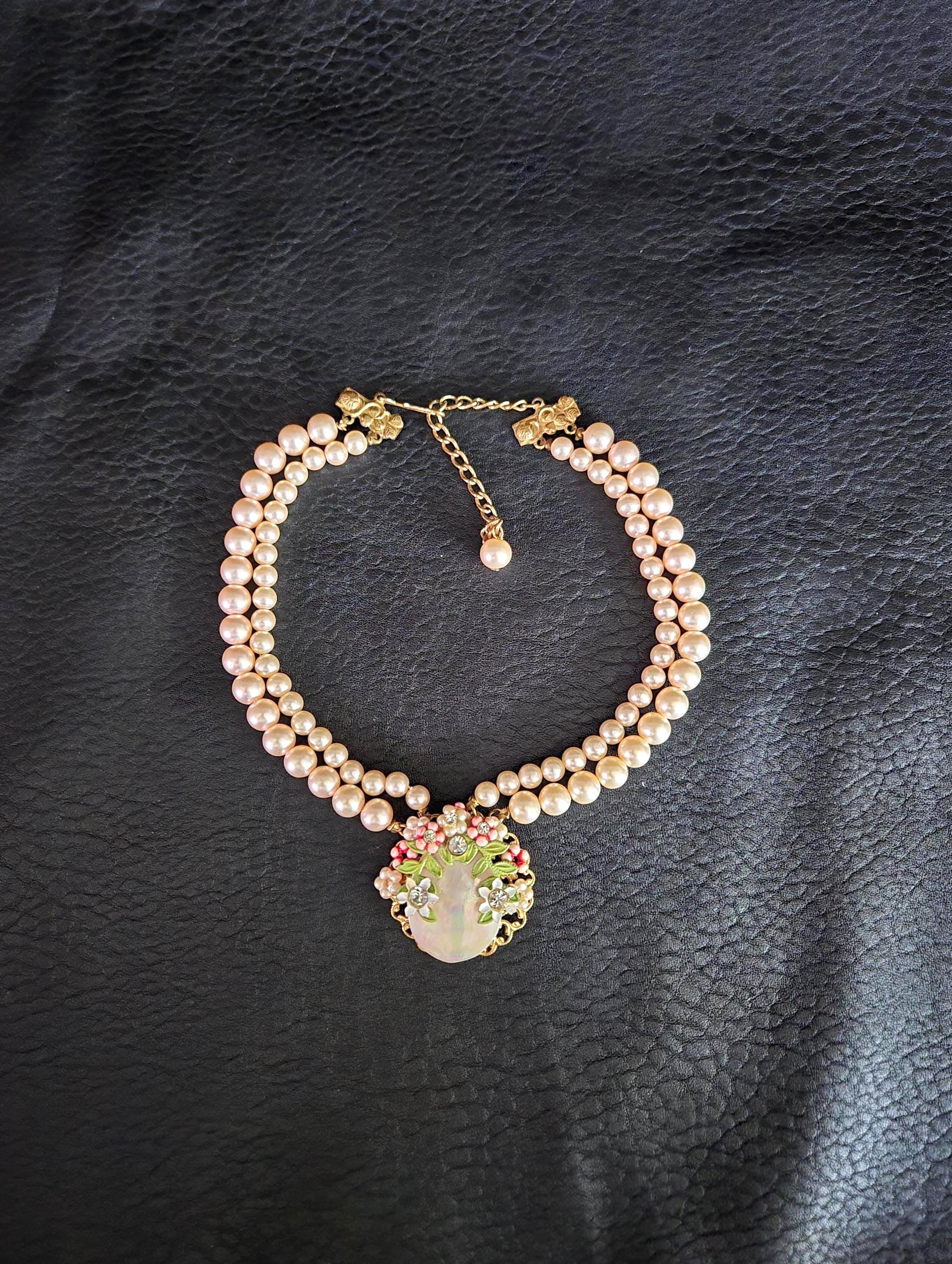 50'60's頃 Miriam Haskell パール装飾のゴールドの葉 ヴィン 50'60's頃 Miriam Haskell パール装飾のゴールドの葉 ヴィン 50