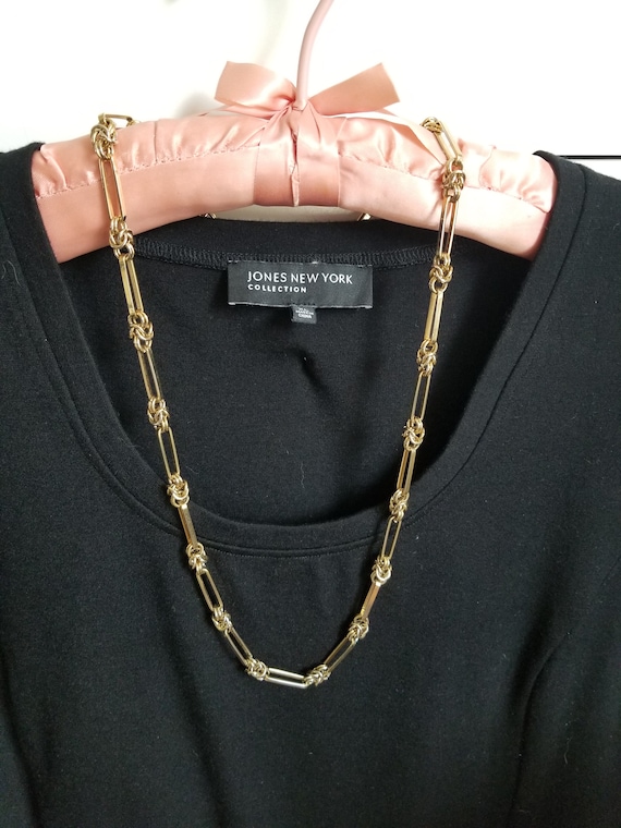 Signed Donald Stannard, Gold tone chain necklace,… - image 2