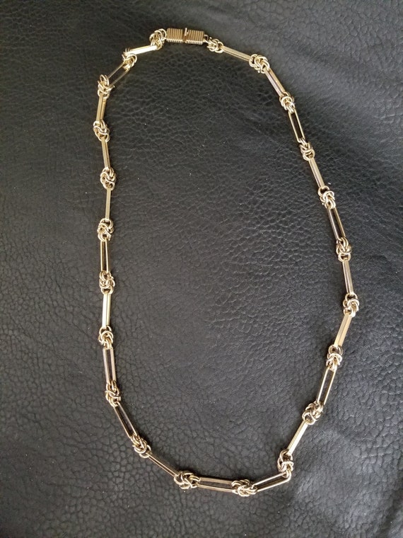 Signed Donald Stannard, Gold tone chain necklace,… - image 4