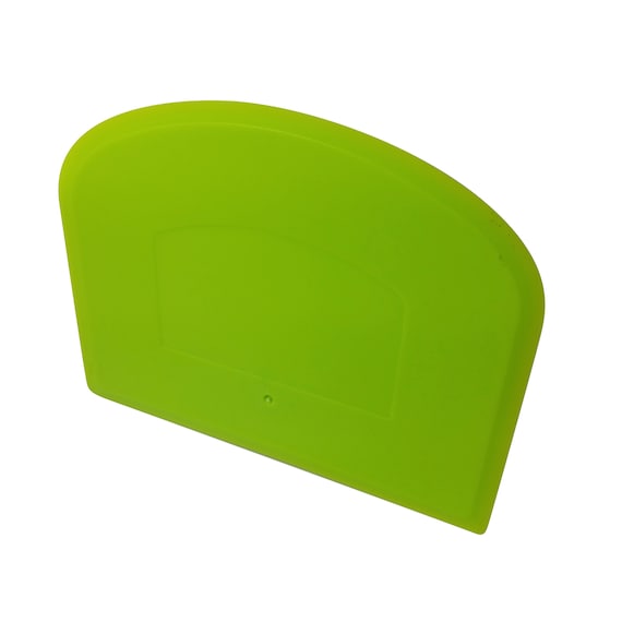 Flexible Bowl Scraper Green Plastic Hand Spatula 1 Pack 