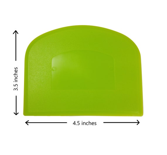 Flexible Bowl Scraper Green Plastic Hand Spatula 1 Pack 