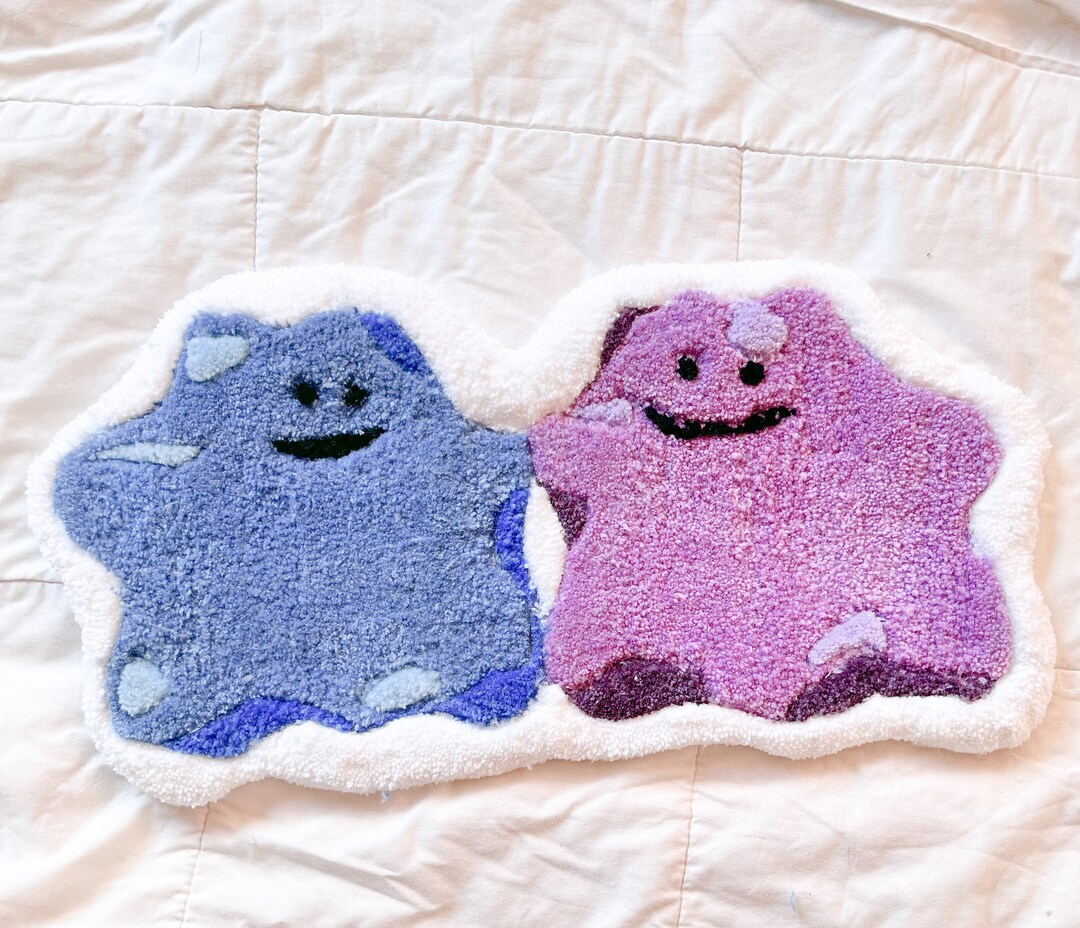 Ditto Pokemon Tufted Rug Etsy