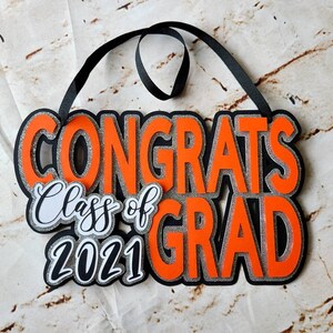 Congrats Grad Door Sign
