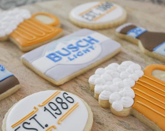 Beer Themed Birthday Cookies