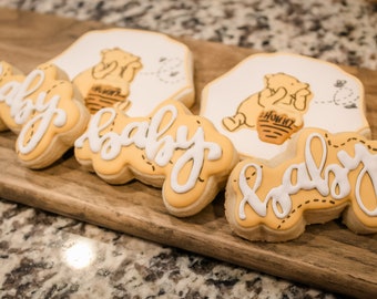 Winnie the pooh baby shower cookies