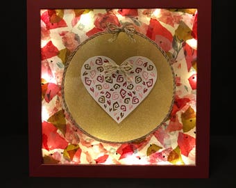 Valentine Lighted Shadowbox
