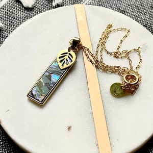 Dainty pendant necklaces, each featuring a semiprecious stone. 18inz Limited quantity choose option in checkout image 6