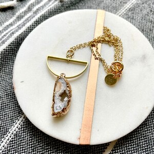 Dainty pendant necklaces, each featuring a semiprecious stone. 18inz Limited quantity choose option in checkout image 4