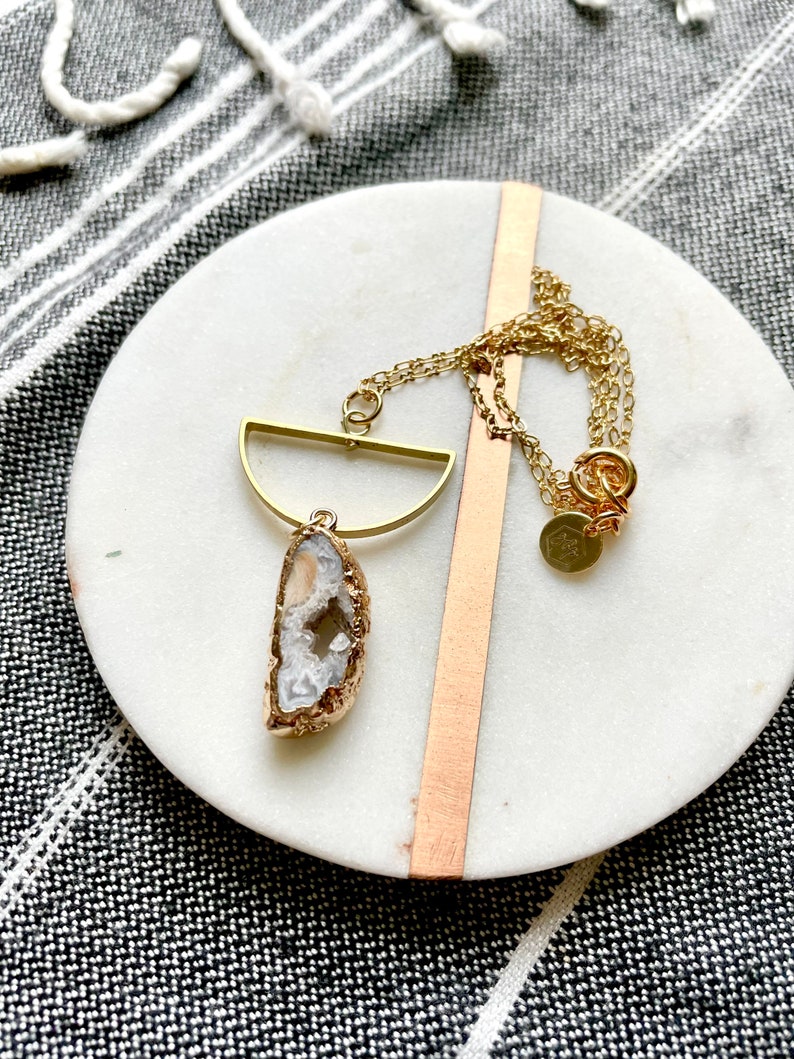 Dainty pendant necklaces, each featuring a semiprecious stone. 18inz Limited quantity choose option in checkout image 4