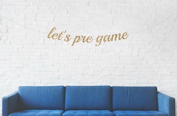 Let S Pregame Banner Gold Tailgate Banner Drinking Etsy