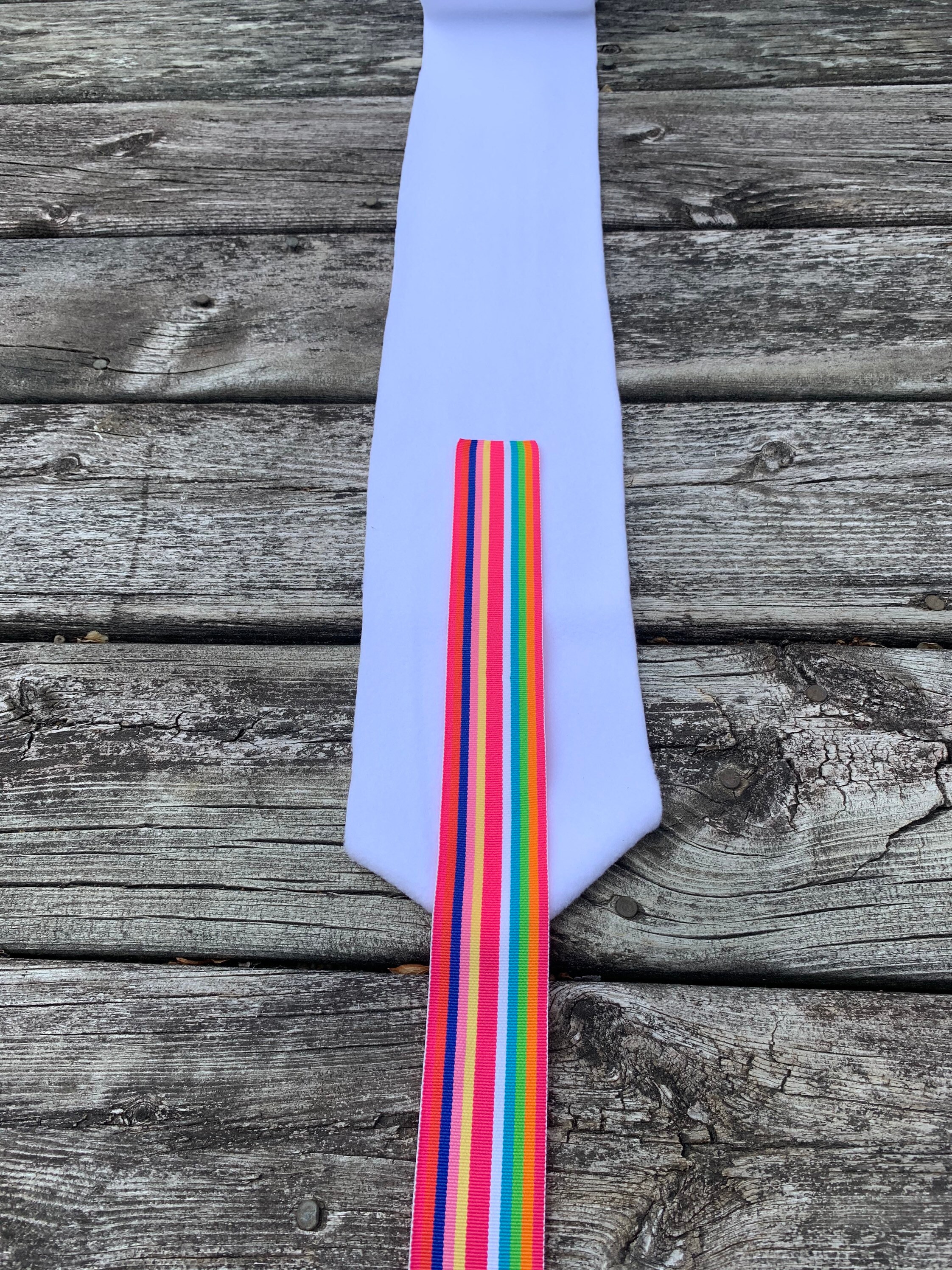 White with Rainbow straps polo wraps Etsy