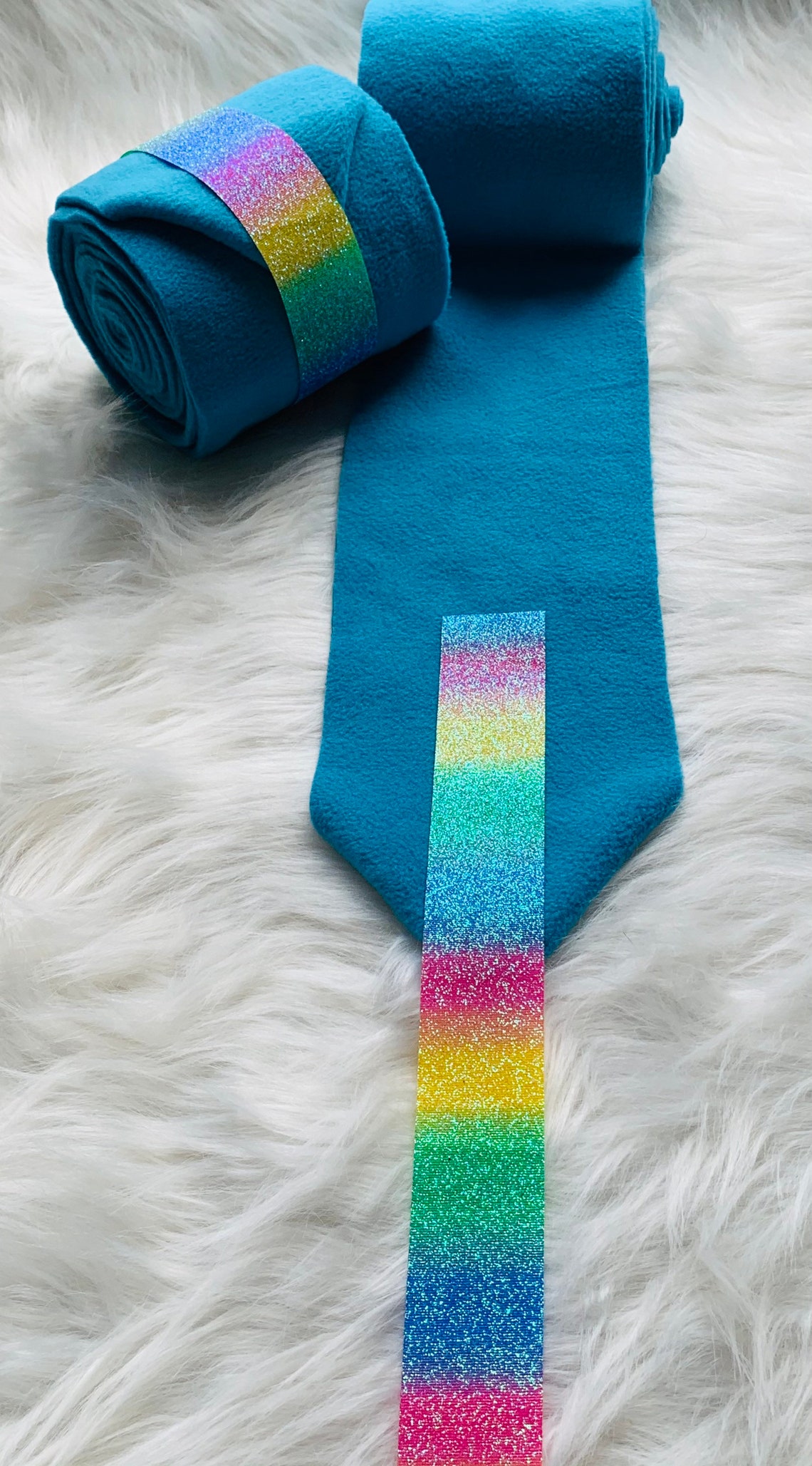 Horse polo wraps turquoise and Rainbow Sparkle Etsy