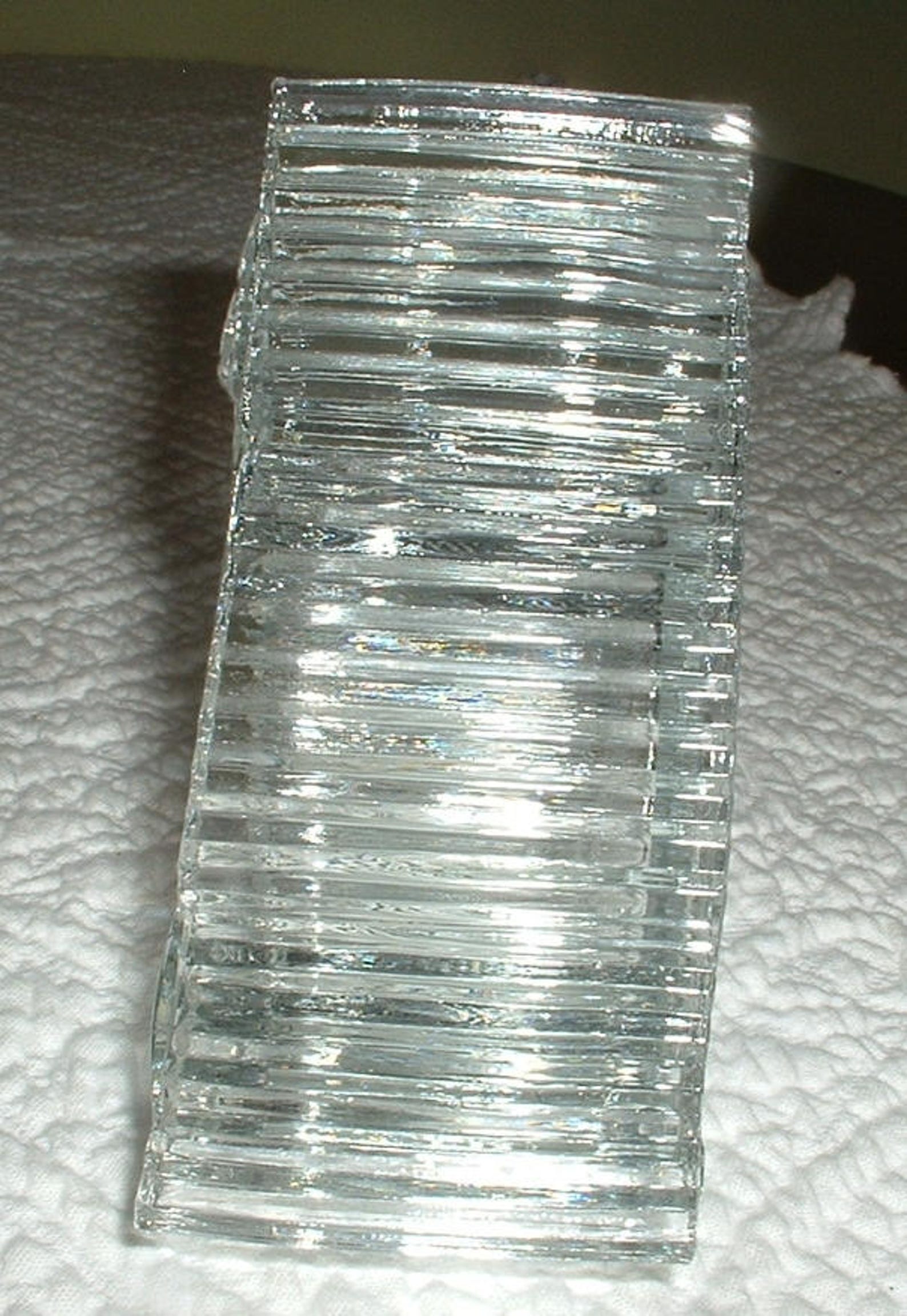 Heavy Christmas Tree Glass Candle holder Etsy