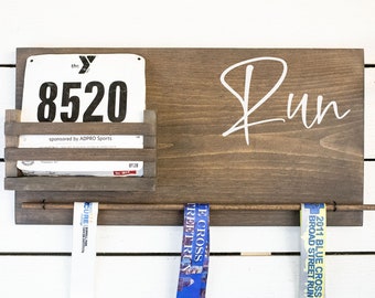 Run Race Medal Display and Bib Holder