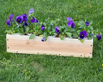 Cedar Window Box Planter: Rustic Garden Flower Box