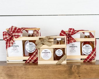 Real Maple Syrup Gift Crate, Pure New York Maple Syrup Care Package