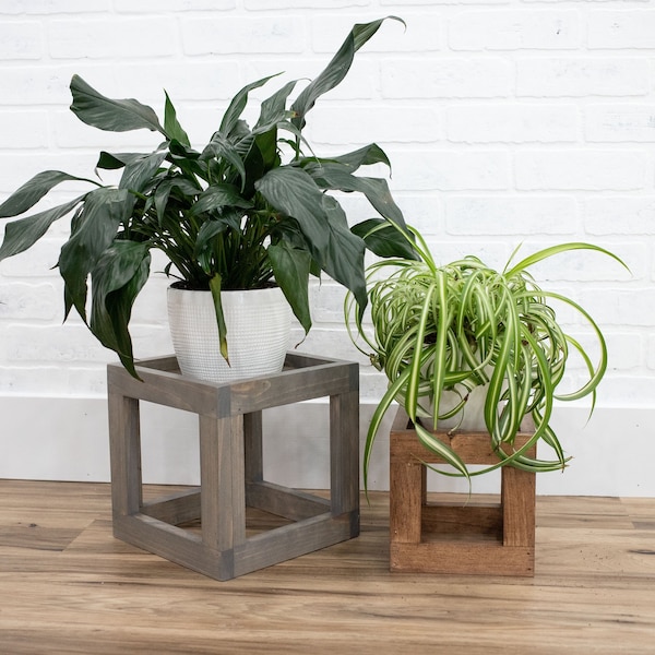 Cube Plant Stand, Tall Plant Stand