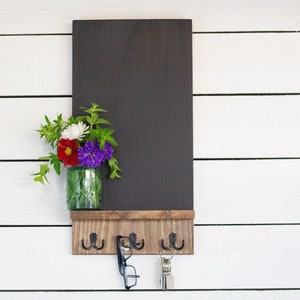 Chalkboard Command Center with Key Hooks