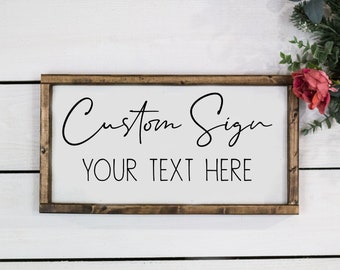 Custom Wood Sign: Personalized Farmhouse Decor