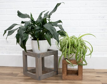 Cube Plant Stand, Tall Plant Stand