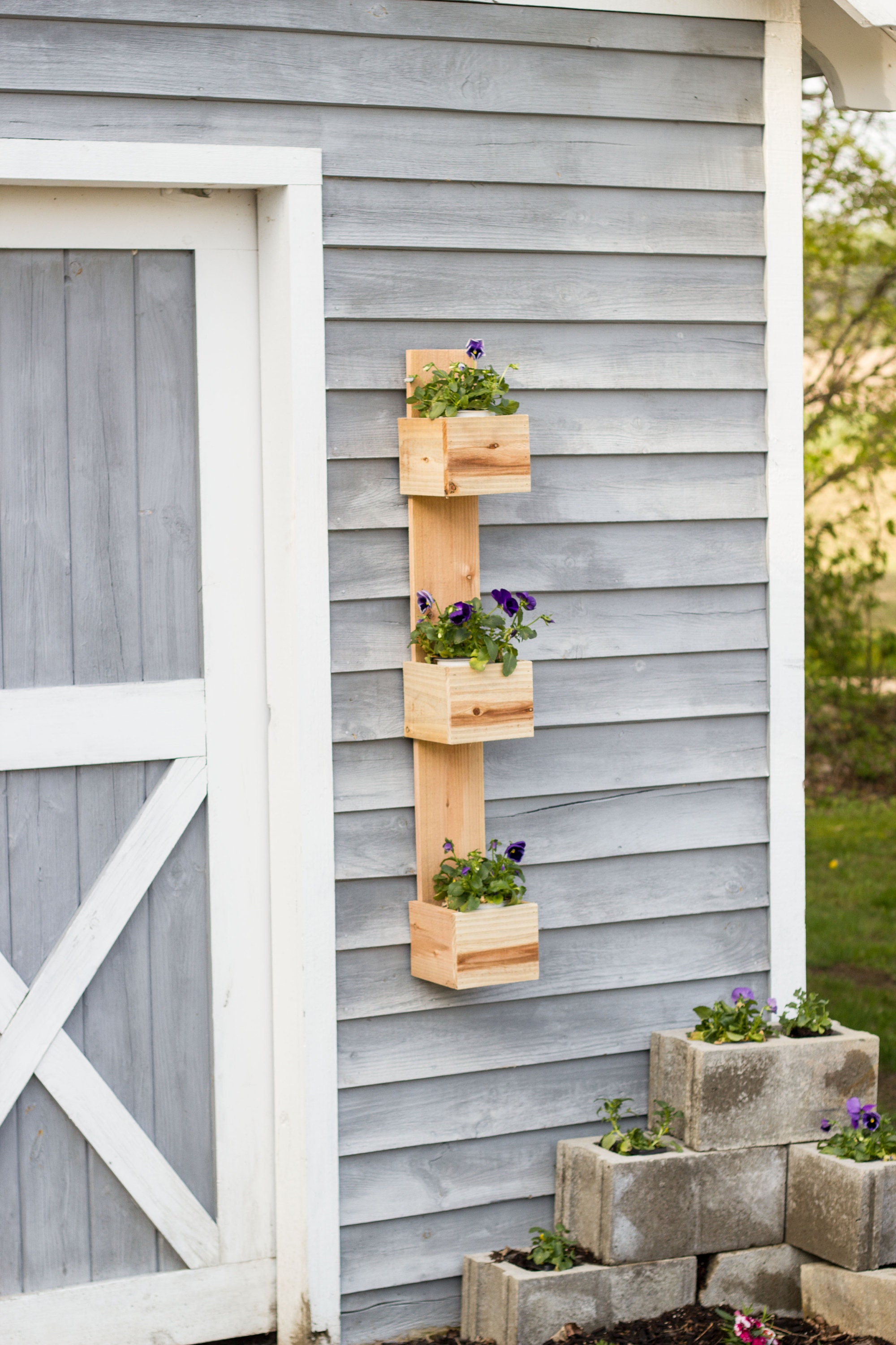 Tall Hanging Cedar Planter, Outdoor Planter Box, Planter for Tall Hanging Cedar Planter, Outdoor Planter Box, Planter for