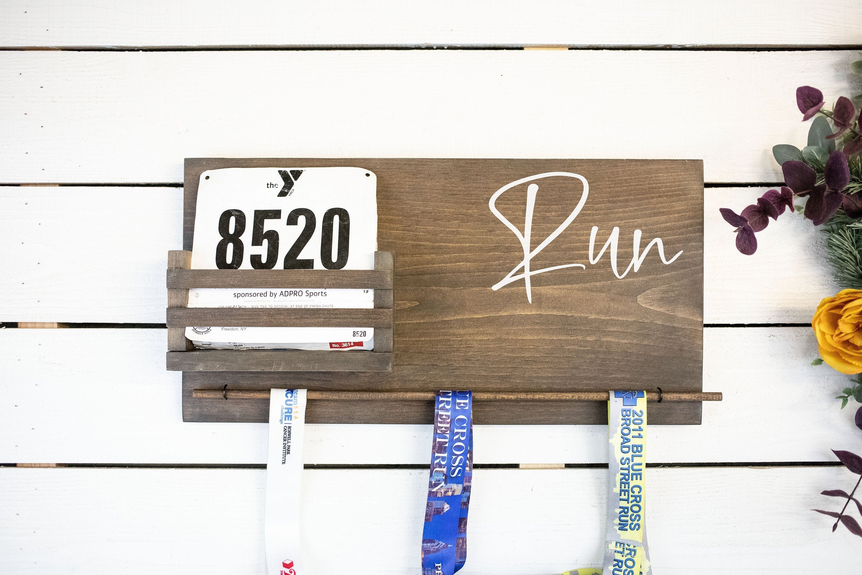 Once Upon a Run - Race Bib Display Holder - SportHooks by JDHirondesigns