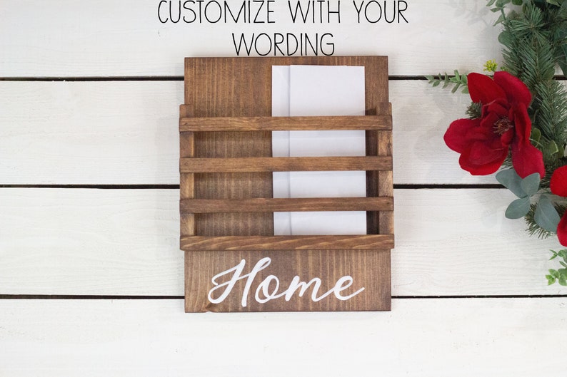 Customizable Mail Holder Personalized Wall Mounted Sorter