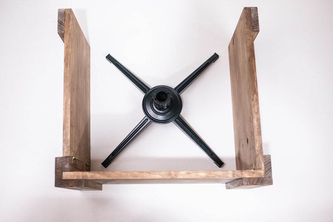 Folding Christmas Tree Collar Farmhouse Tree Box Collapsible Etsy