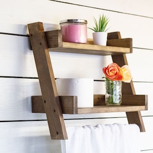 Ladder shelf towel rack hotsell