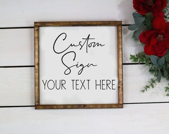 Personalized Farmhouse Wood Sign: Custom Family Name Sign