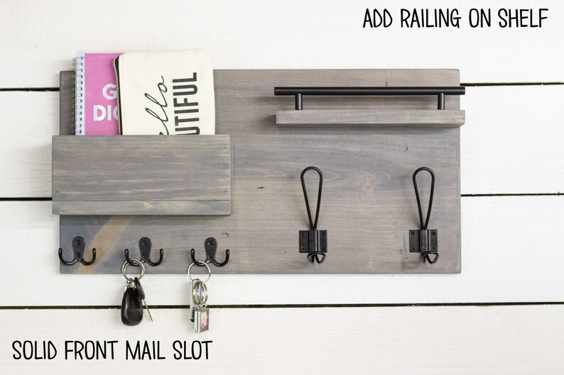 Home Entry Organizer Coat Rack Key Hook and Mail Holder Etsy