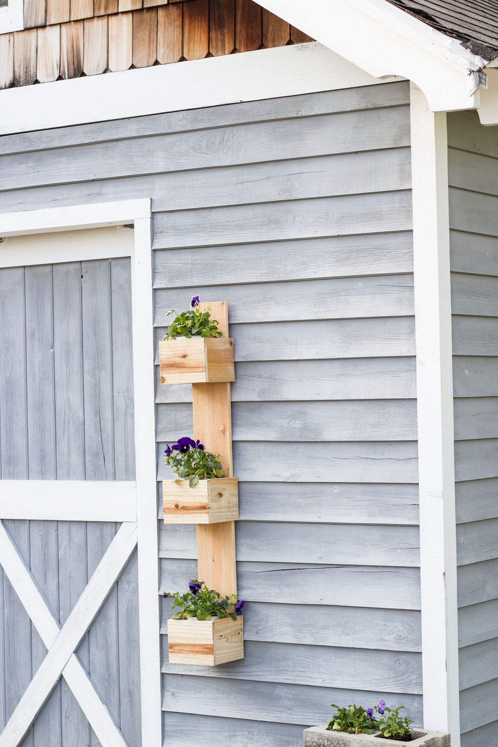 Hanging Cedar Planter Wood Planter Box Rustic Planter Tall Etsy