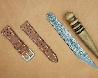 Kangaroo Rally Watch Strap / Vegetable Tanned / Australian Made