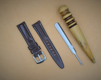 Padded Kangaroo Leather Watch Strap / Vegetable Tanned / Australian Made