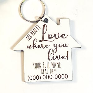 Realtor/Real Estate Agent - Personalized Keychain - Closing Gift