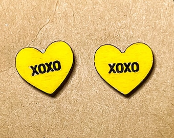 Valetine's Day Candy Heart / Be Mine Earring Studs