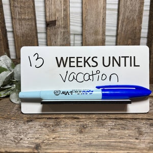 Dry/Wet Erase Personalized Special Day/Event Countdown display