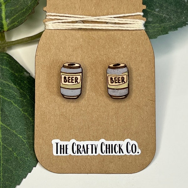Beer Can Earrings Etsy