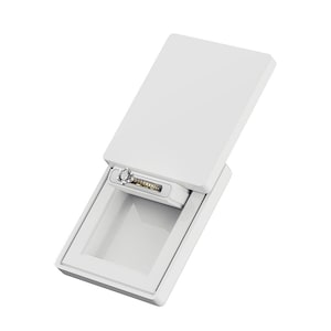 Monolix Unique Slim Ring Box Pocket size for Proposal Engagement Ring Coolest Sliding Lid Ring Box Plastic Thin case 2 sizes White mini
