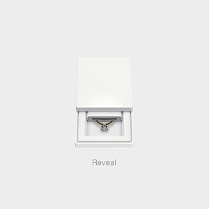 MONOLIX Slim Mini Ring Box For Engagement / Proposal – Flat Unique Design, Plastic, Black, Gift Box Included