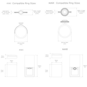 Monolix Unique Slim Ring Box Pocket size for Proposal Engagement Ring Coolest Sliding Lid Ring Box Plastic Thin case 2 sizes image 9