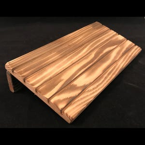 Earring Card Holder in Torched Cedar Wood  - Earring Stand - Earring Card Display for Craft Shows, Broach Display