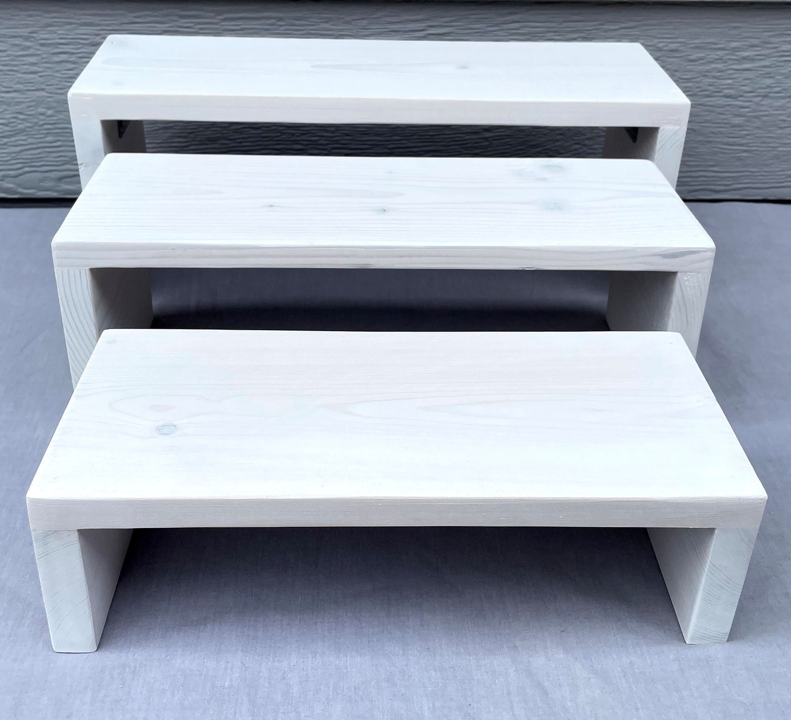 Tall Nesting Display Risers in Raw or White Washed Pine Wood - Jewelry ...