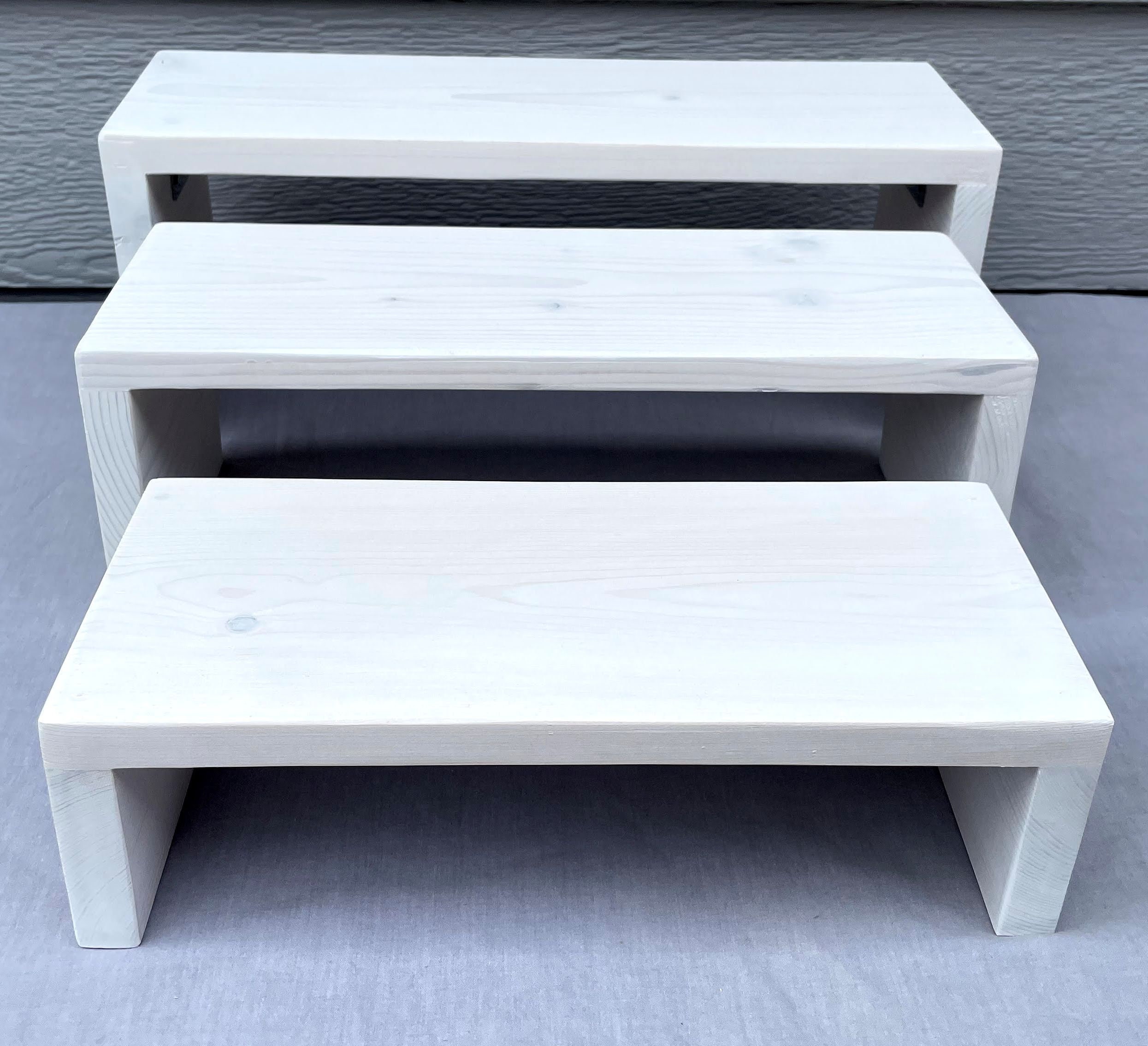 Nesting Block Riser Tall Nesting Display Risers in Raw or White Washed Pine Wood - Jewelry ...