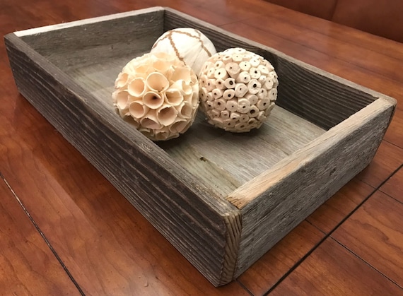 Serving Tray Rustic Reclaimed Weathered Wood Ottoman Tray Wooden