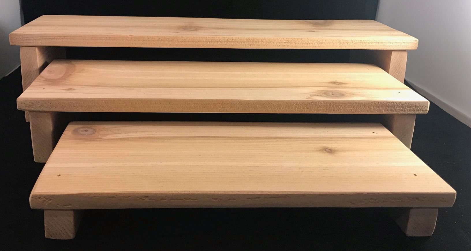 Nesting Risers in Raw or Torched Cedar Wood Jewelry Risers Etsy